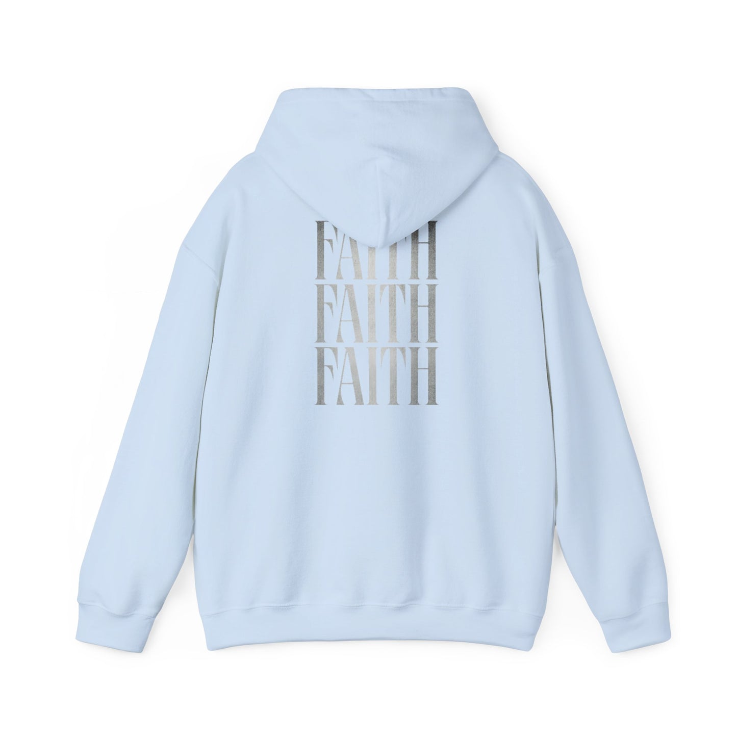 Minimal Cross Hoodie — Small Chest Christian Cross Graphic Hooded Sweatshirt