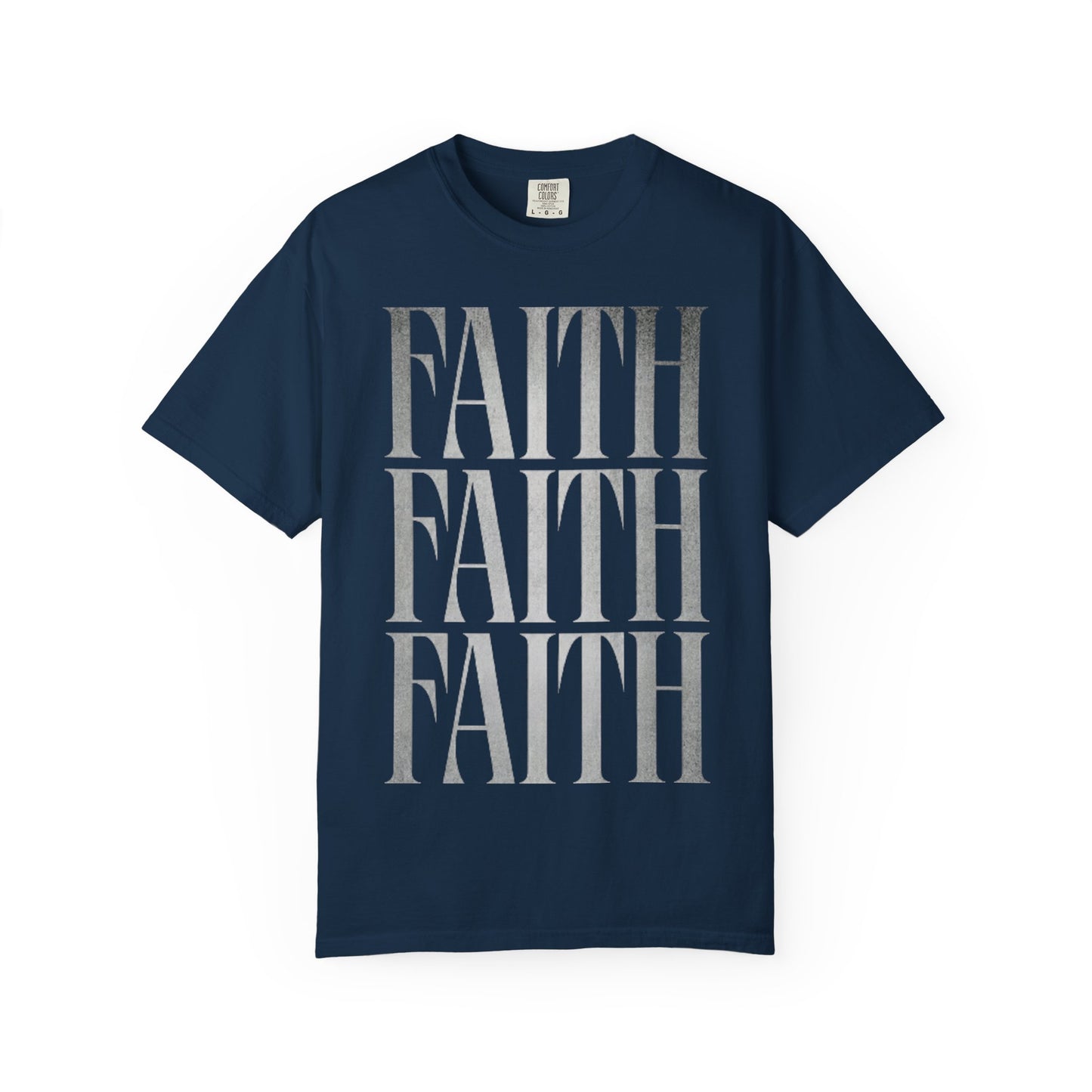 Faith Repeat T-shirt | Faith Typography Shirt, Religious Graphic Tee